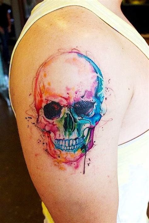 Watercolor Skull Tattoo Designs Ideas And Meaning Tattoos For You