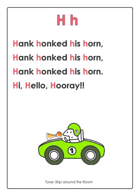 Abc Songs Letter H Activities Reading Skills And Learning