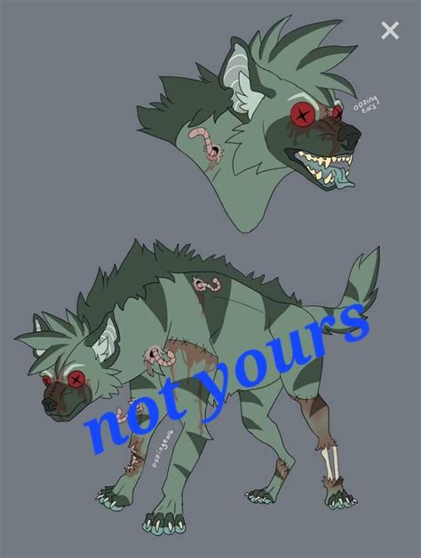 Character Adopt Monster Dog Wolf Ghost Fursona Furry Art Etsy