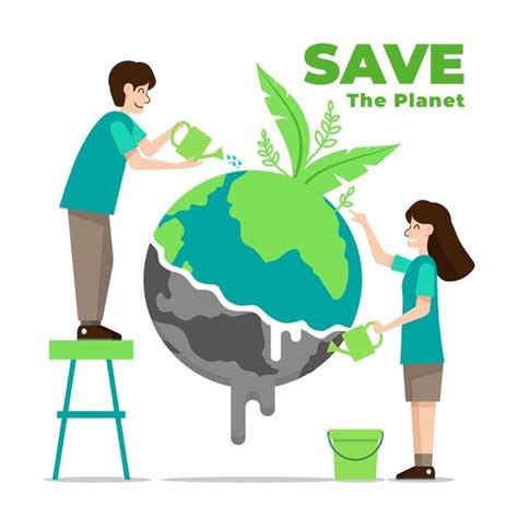 Poster Go Green Save Earth 2021