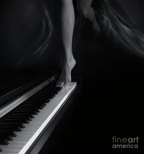 Woman Legs Dancing On Piano Black And White Photograph By Awen Fine Art Prints
