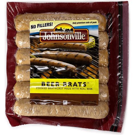 Johnsonville Beer Brats Cooked Bratwurst 14 Oz Sausages Fairplay Foods