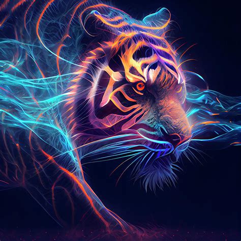 Transparent Magical Tiger Art Digital Art By Tim Hill Pixels