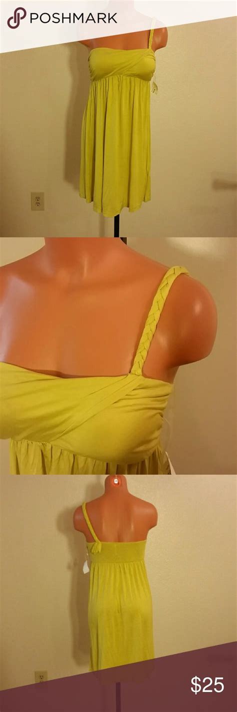 Yellow Flowy One Shoulder Honey Punch Dress Honey Punch Dress Yellow