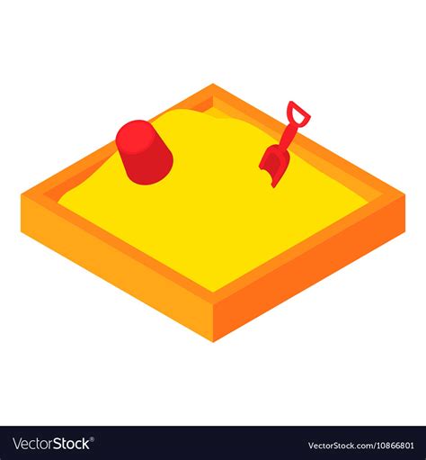 Childrens Sandpit Icon Cartoon Style Royalty Free Vector