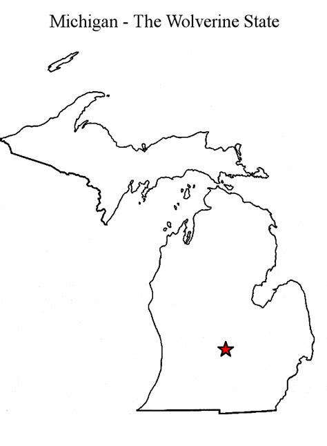 Michigan Outline Maps And Map Links