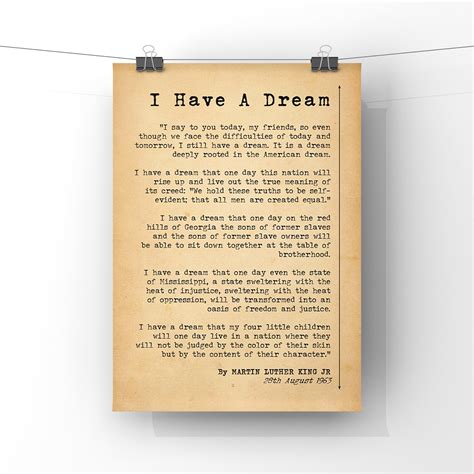 I Have A Dream Speech Text Printable