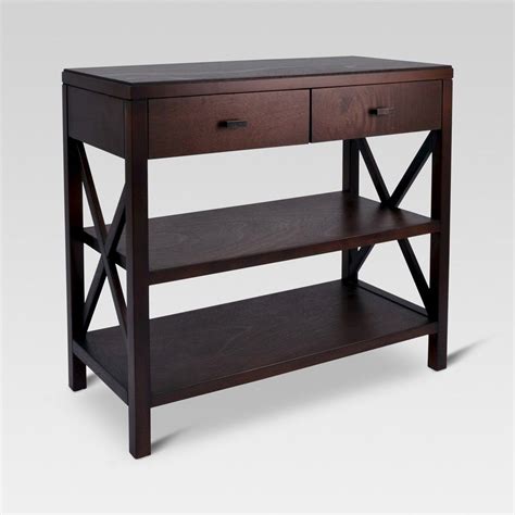 Owings Console Table With 2 Shelves And Drawers Espresso Brown