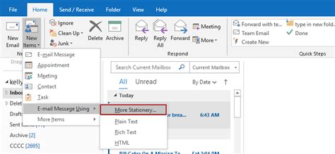 Email Theme Or Stationery In Outlook