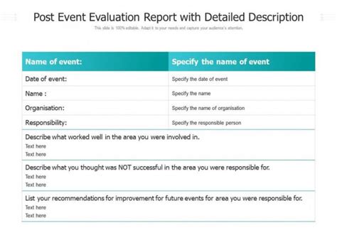 Free Post Event Report Template Word Sample Stableshvf