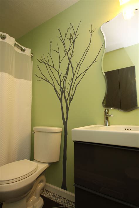 Maybe you would like to learn more about one of these? Tree I painted in our bathroom. | Bathroom inspiration ...