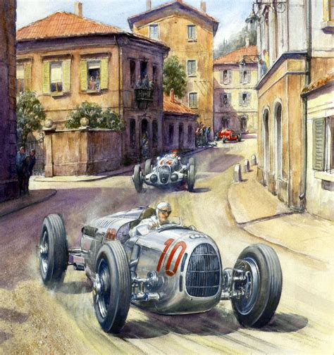 Pin By Carlton Noble On Tazio Nuvolari Era Auto Racing Art Racing
