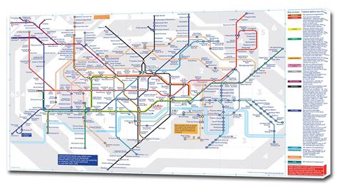 4 Sizes London Metro Underground Tube Map Canvas Print Home Wall Decor