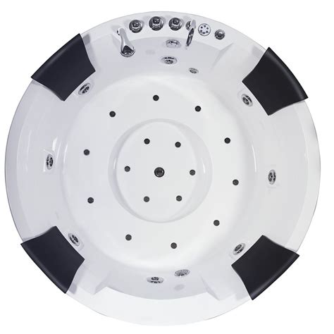 Pour 1 gallon of white vinegar into the water of our whirlpool tub, once a year and run it. Luxury Modern 72" Round LED Drop-In Jetted Tub White ...