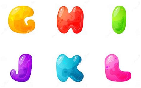 Jelly Colorful Alphabets Comic Alphabet For Children Jelly Bright