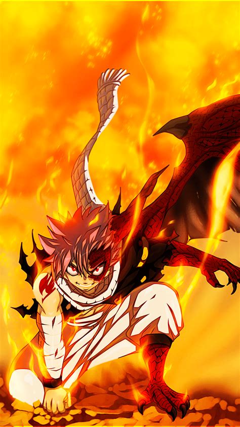 Anime Fairy Tail Natsu Dragneel Fire Mobile Wallpaper Fairy Tail