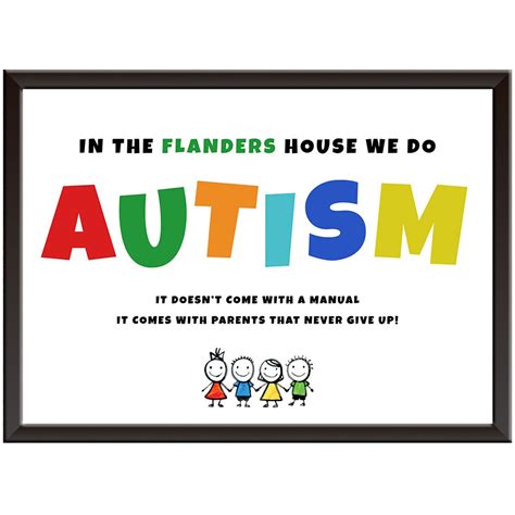 Personalised In Our House We Do Autism Wall Art Print Autism Etsy Uk
