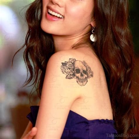 2 skull tattoo design ideas. 68 Brilliant Skull Tattoos On Shoulder