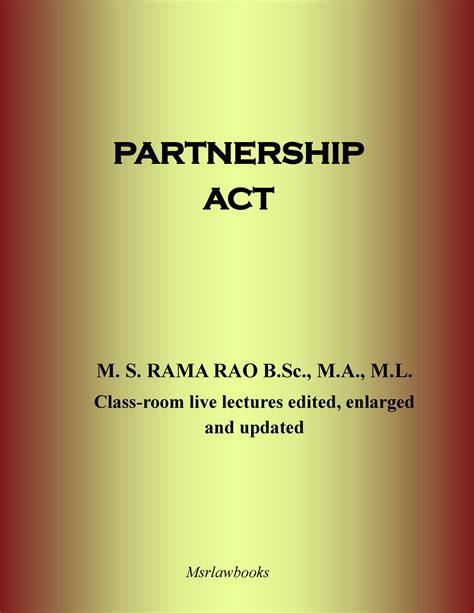 Partnership Act Additional Information As Partnership Act M S