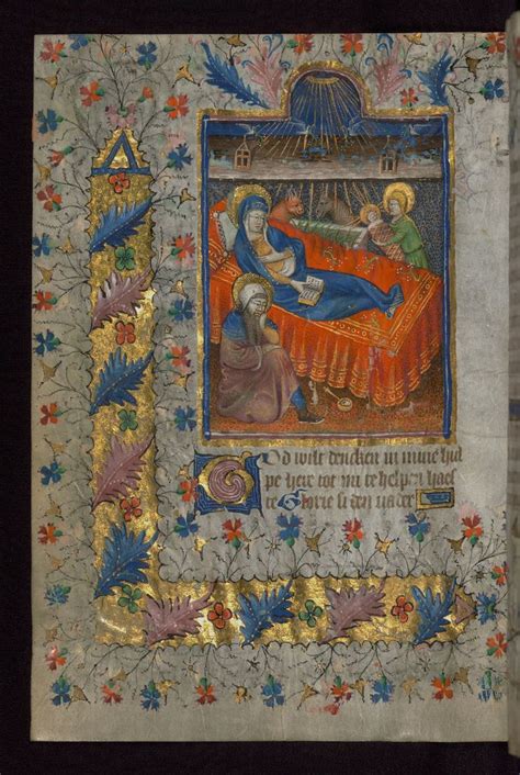 Amherst Hours The Nativity Walters Manuscript W167 Fol 33v