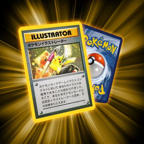 Pikachu Illustrator Card Custom Made Etsy