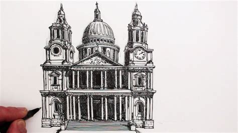 How To Draw Buildings St Pauls Cathedral Aquarelle Japonaise