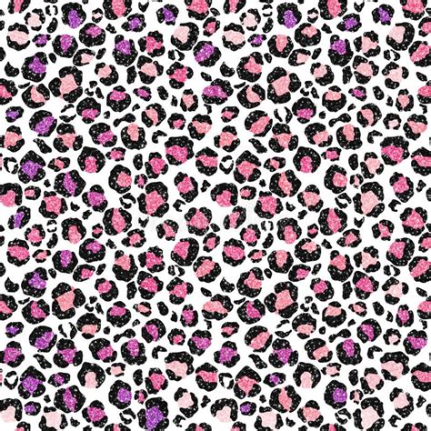 Glitter Leopard Pattern Design Background Stock Illustration