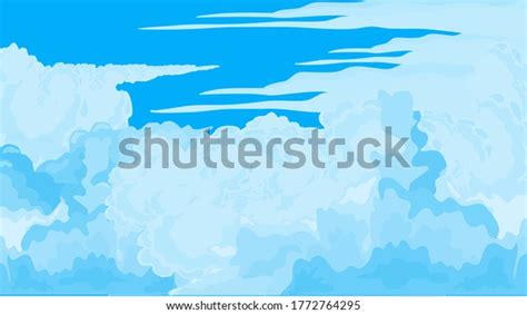 Pemandangan Langit Biru Dengan Awan Putih Stock Vector Royalty Free