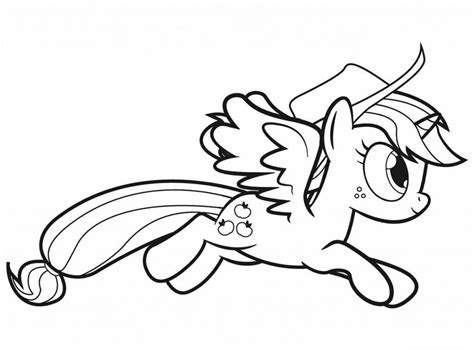 Applejack Pony Coloring Page