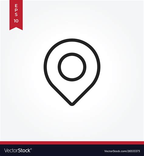 Location Icon In Modern Style For Web Site Vector Image