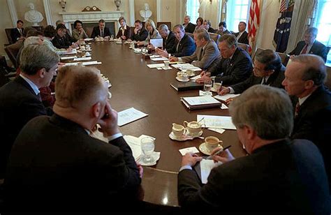 President George W Bush Meets With The Homeland Security Council For