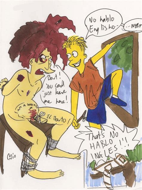 Rule 34 Age Difference Ankles Tied Bart Simpson Blood Body Writing