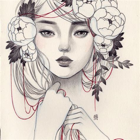 Flower Girl Drawing Tumblr Clover Gao Drawing Skill
