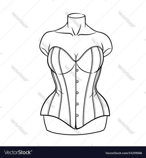 Beautiful Female Corset On A Mannequin Royalty Free Vector