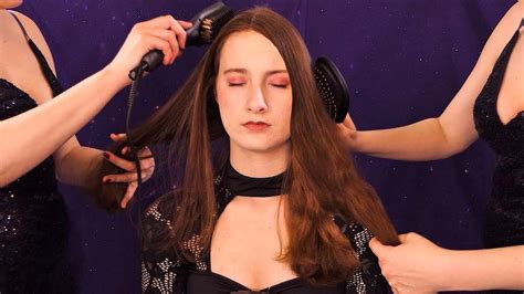 Asmr 😍 Gorgeous Hair Brushing Gentle Hair Play Whispers And Tingles W Corrina And Rhiannon Youtube