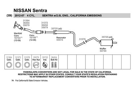For Nissan Sentra 07 12 Walker 55572 Aluminized Steel Round Resonator