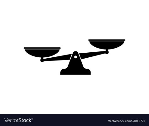 Icon Scale Symbol Justice Weight Balance Vector Image