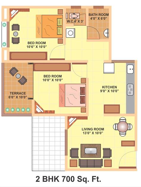Vastu Luxuria Floor Plan 2bhk House Plan House Map Vastu House Images
