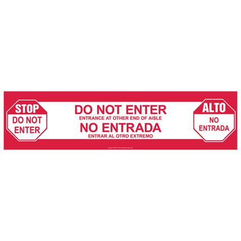 Do Not Enter Floor Label Enter Exit Red Cs997754