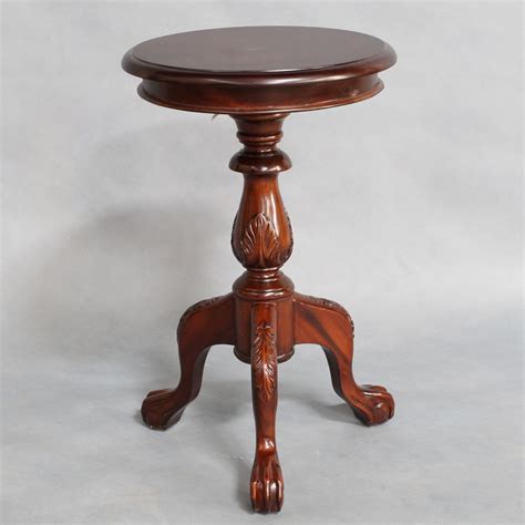 Solid Mahogany Wood Round Side Table 60cm Turendav Australia