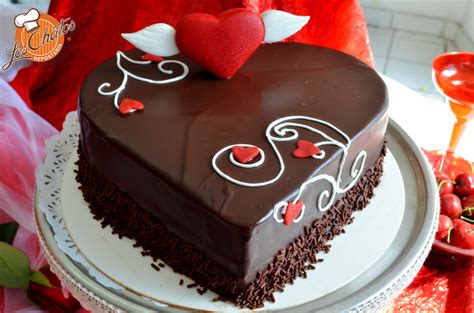 Pastel De Chocolate Decoración Para Día Del Amor Y Amistad Valentine