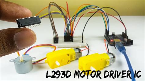 How To Control Dc Gear Motors And Stepper Motors Using L293d Motor