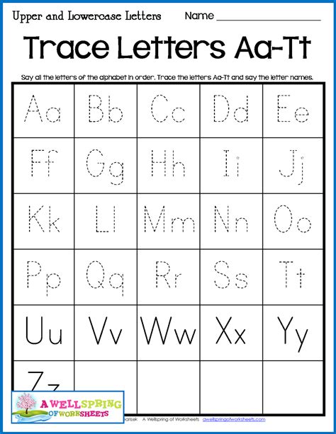 Alphabet Tracing Worksheets Uppercase And Lowercase
