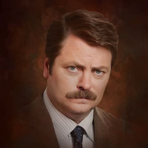 Ron Swanson Portrait Parks And Recreation Poster Parks And Etsy