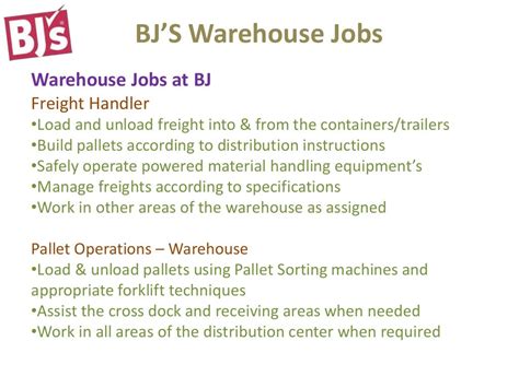 Bjs Jobs Part Timetime Line