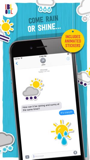 ‎ibbleobble Weather Stickers For Imessage On The App Store