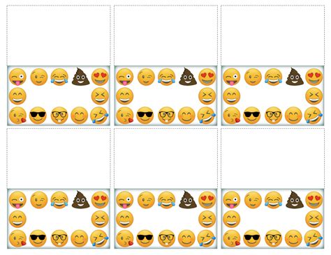 Emoji Labels Emoji Place Cards Emoji Food Labels Paper