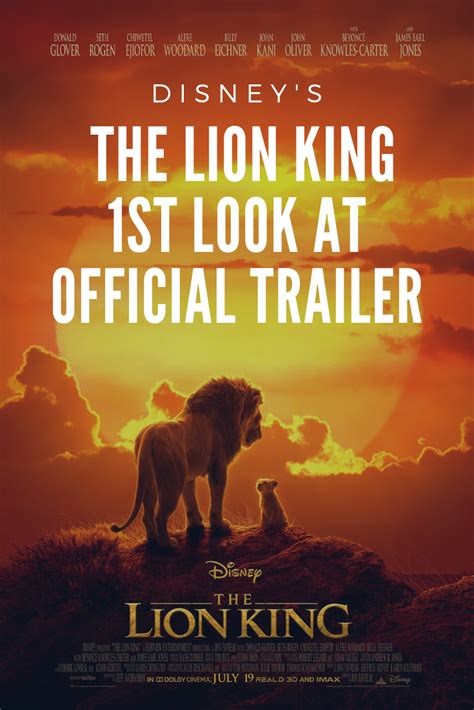 Disneys The Lion King First Look At The New Trailer Lion King Movie