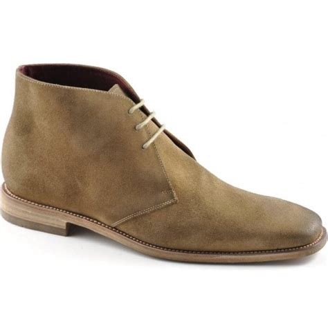 loake mens trapper tan oiled suede desert boots