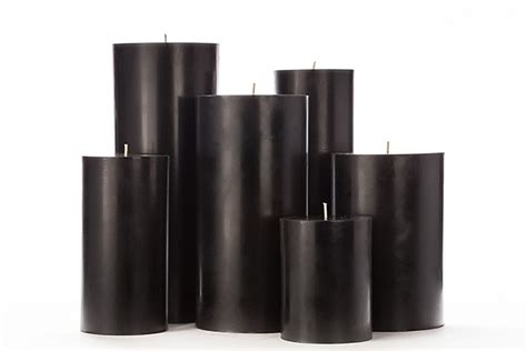 Large Black Pillar Candles
